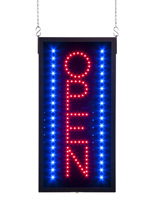 Flashing LED Window Signs with open and closed messaging