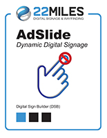 Digital display board software for non-touch kiosks and monitors