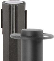 Black Stanchions with Retractable Belts