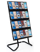 30.5 inch x 57.5 inch 4-tiered literature display stand with metal frame