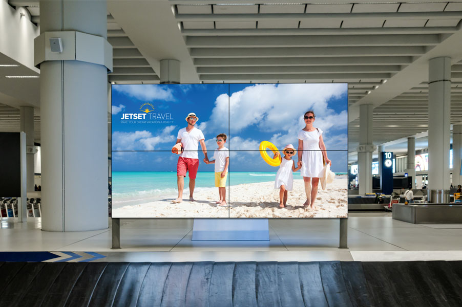 2x2 Video Wall Configuration for Corporate Office