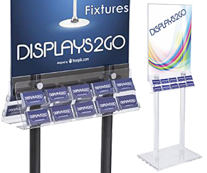 Business Card Holders on Poster Stands