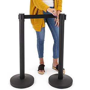 2Stanchion with custom printed polyester sleeve