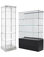 Display case towers for spas and salons