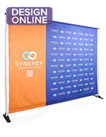 Back drop banner with push-pin assembly