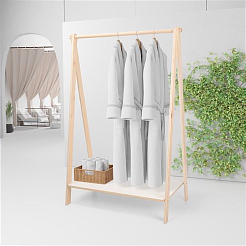 Wooden Clothing Rack with White Laminated Plywood