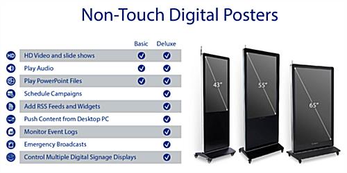 Digital advertising kiosk with 3 styles to choose from 