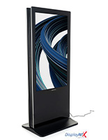 Dual floor standing digital signage with 1080p HD resolution