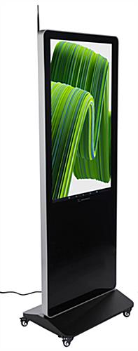 43" digital advertising floor stand display with tempered glass screen
