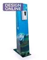 Custom cardboard sanitizer floor dispenser with UV digital printing