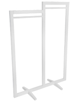 Open concept modern cottage double carry clothing rack