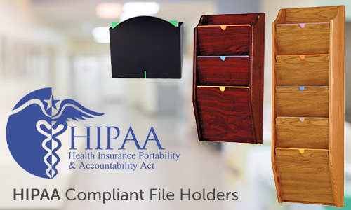 HIPAA compliant wall mount file holders