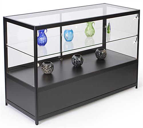 Lighted Glass Display Counter, Black