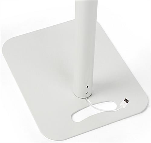 Floor to Counter Tamper-Proof Tablet Holder with Cable Management