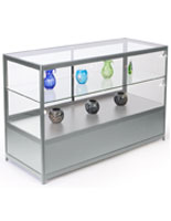 Metal Glass Store Counter with LED Lights