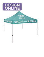 10 x 10 custom event tent with custom printed graphics