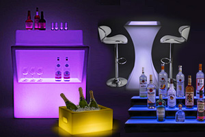 LED bar furnishings and accessories