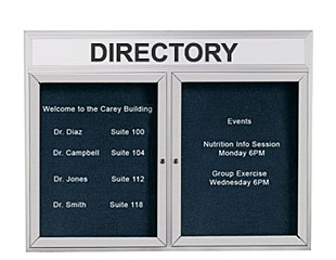 Directory Boards with Letter Sets