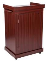 Mahogany lecture podium with cabinet
