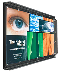 Large billboard-size banner display systems