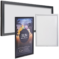 Poster frames rated for exterior applications