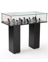 glass pedestal showcase