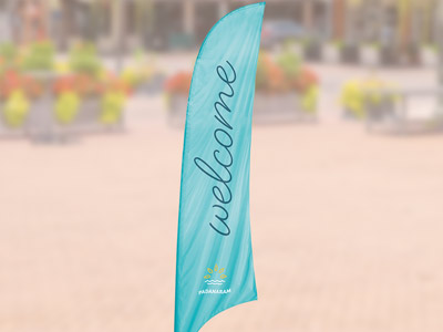 Outdoor advertising flags