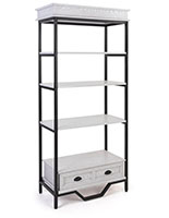 French country etagere shelving  features four MDF shelves