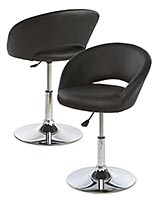 Black PU leather salon and spa chairs