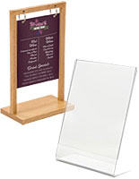 Small countertop sign holders for spas and salons