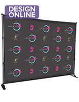8x10 Event step and repeat backdrop with fully customizable graphic