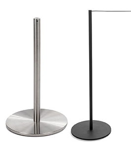 museum stanchions with slim profile