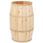Wooden display barrel with smooth exterior finish