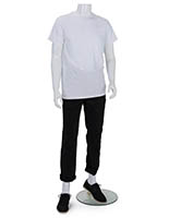 Headless abstract male mannequin with recyclable polypropylene build