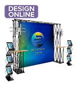 Truss trade show display with custom full color graphics