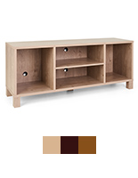 58-inch wood television console with three color options