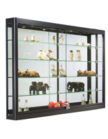 LED Wall Showcase Cabinet, Mirrored Backing