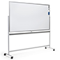 Freestanding whiteboard with wheels