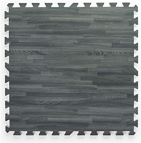 Gray Wood Grain Floor Mats, w/ Detachable Border