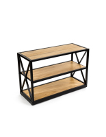 26.5-inch tall natural colored french industrial console shelf