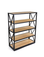 50.5-inch tall natural pine engineers industrial bookcase shelves