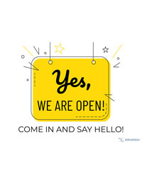 We are Open printable sign